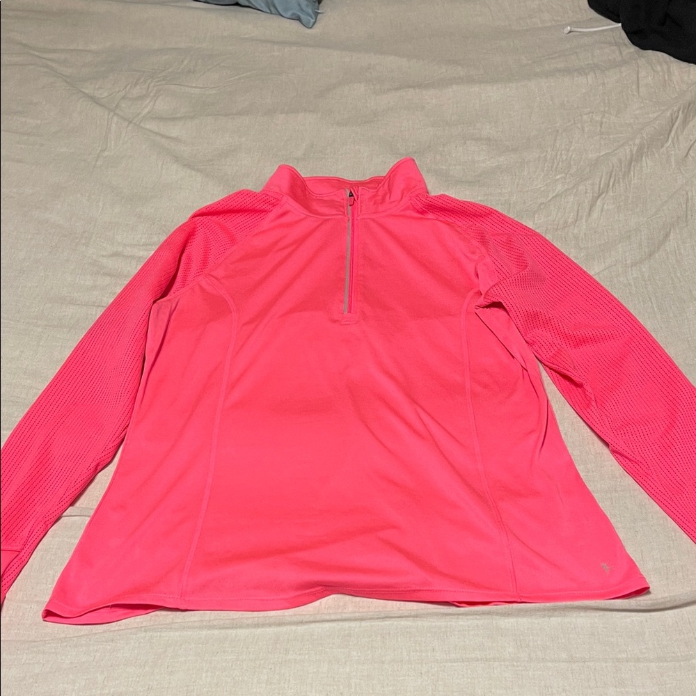 Pink Quarter-Zip Pullover